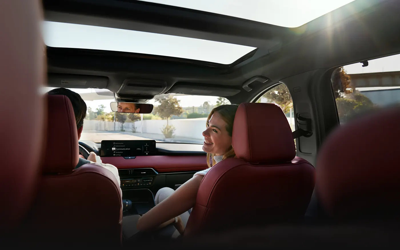Friends riding in the 2-row 2027 Mazda CX-90 | Billion Mazda of Sioux Falls in Sioux Falls SD